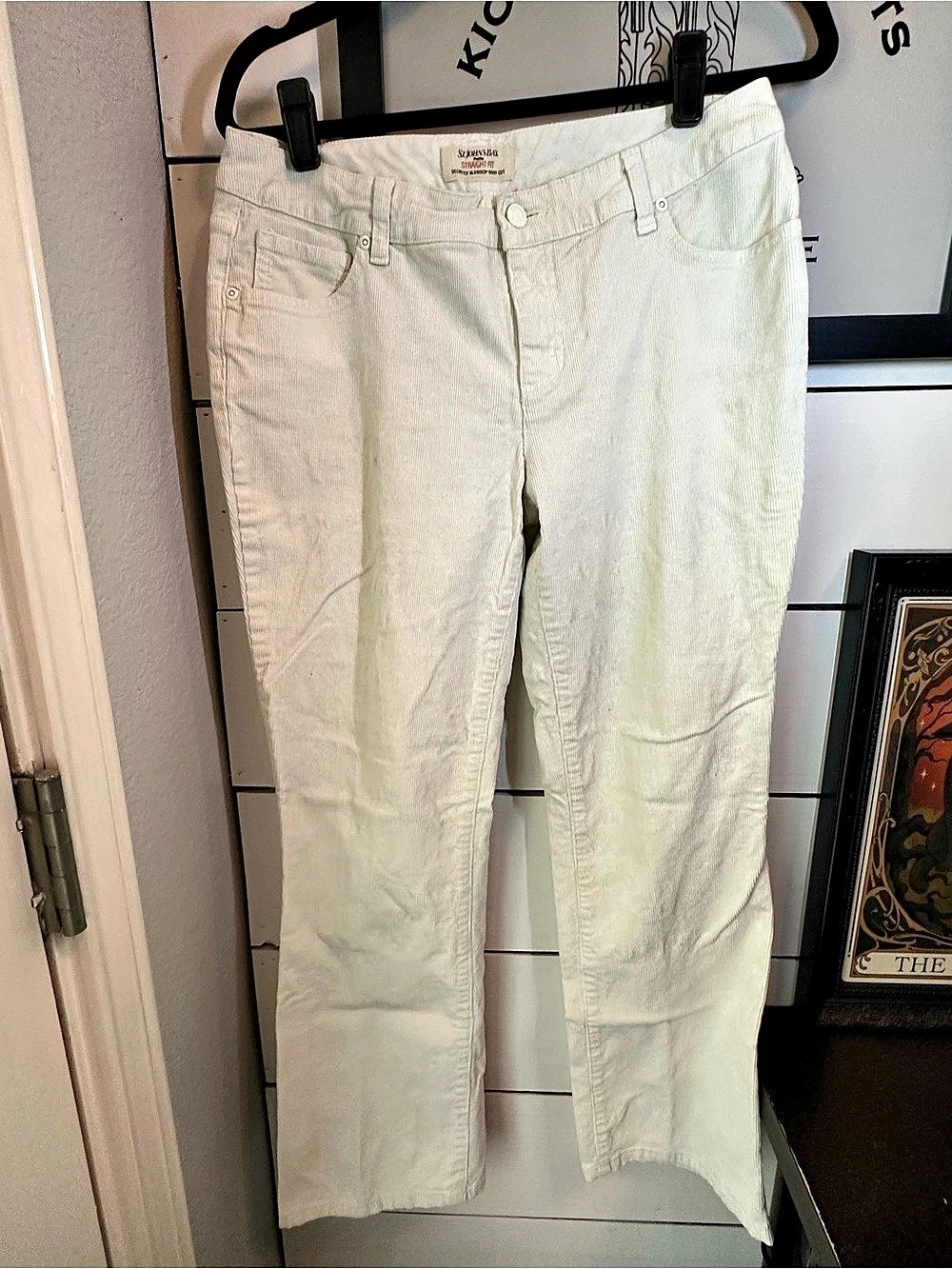 ST JOHNS BAY Secretly Slender Straight Fit Boot Cut Boot Cut Cotton Pants 10P